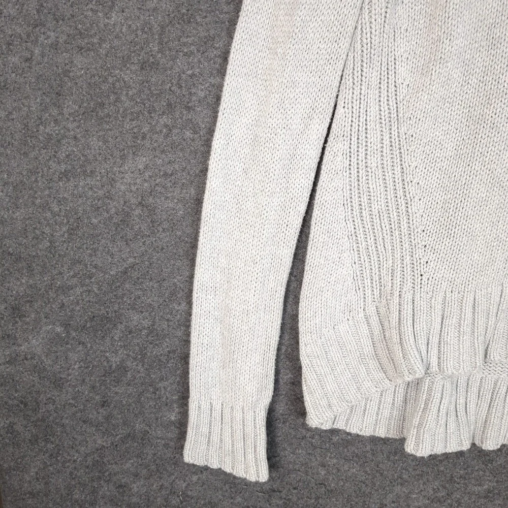 J Crew Always Heather‎ Gray Mock Neck Knit Pullover Sweater Womens Medium M
